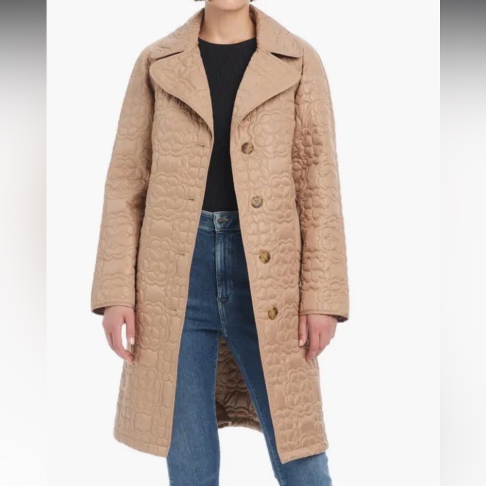 Kate Spade Quilted Beige Trench Coat NWT